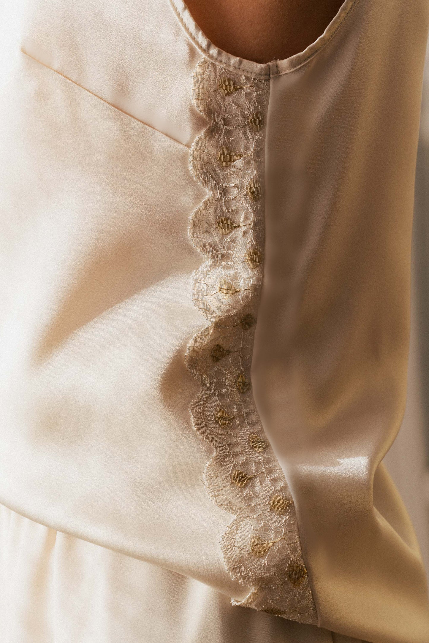 Pijama corto "Louise" Beige