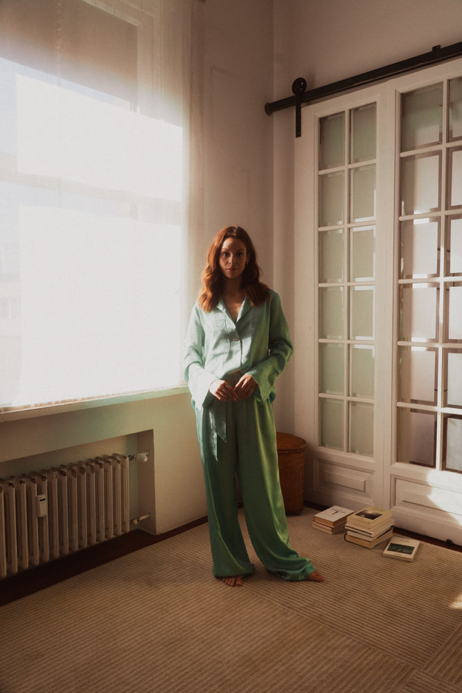 Chaqueta Pijamera "Garzón" Verde Jade