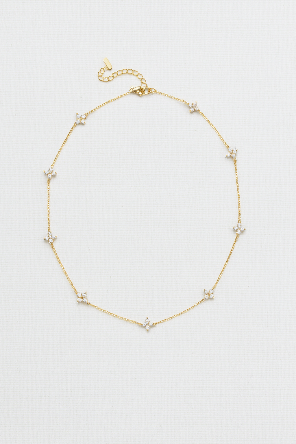 Gargantilla constelación — Plata de ley bañada en oro 18k. Acabado pulido.