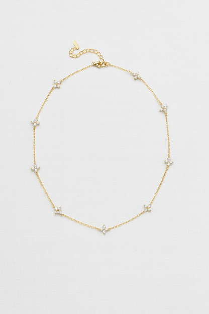 Gargantilla constelación — Plata de ley bañada en oro 18k. Acabado pulido.