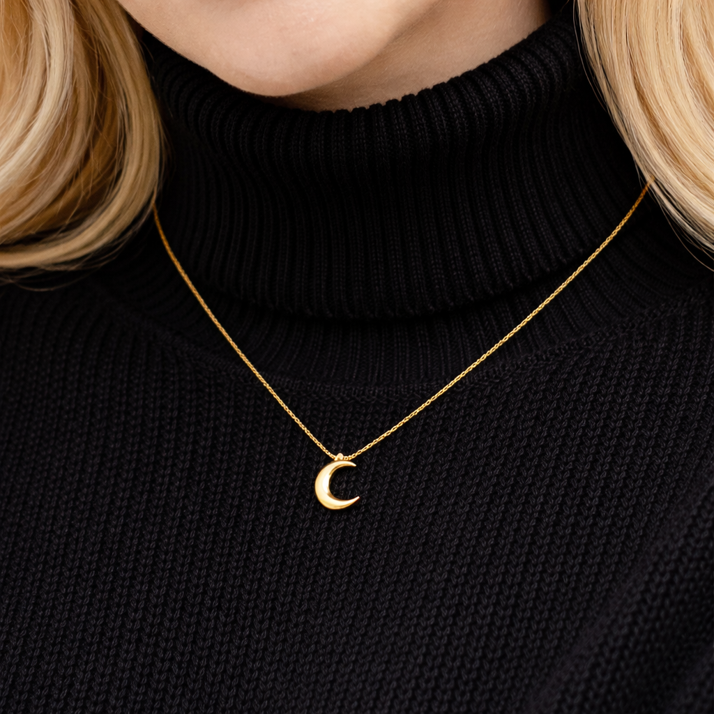 Collar Luna | Plata de ley 925 bañada en oro 18k