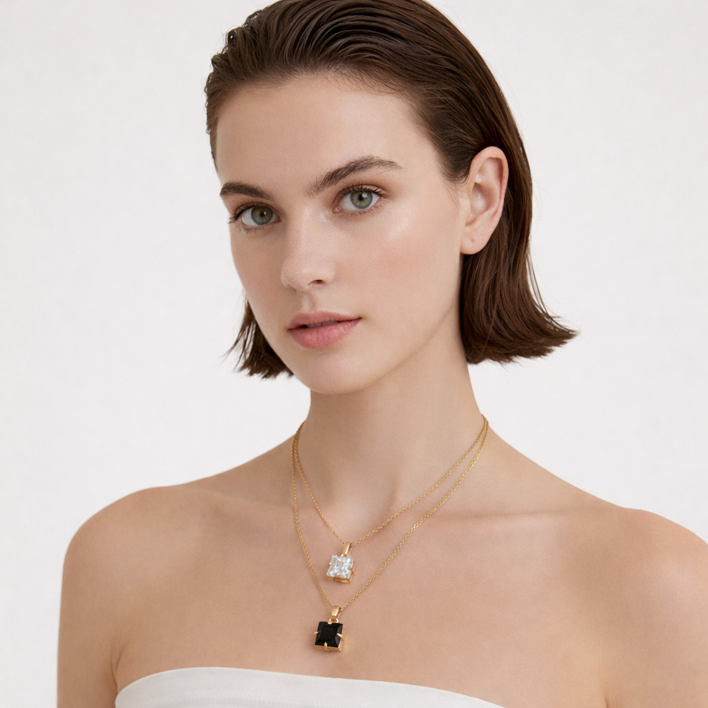 Collar Prisma  | Plata de ley 925 bañada en oro 18k